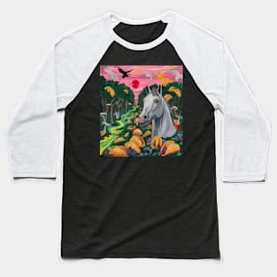 watercolor horse head statue with tacos Baseball T-Shirt